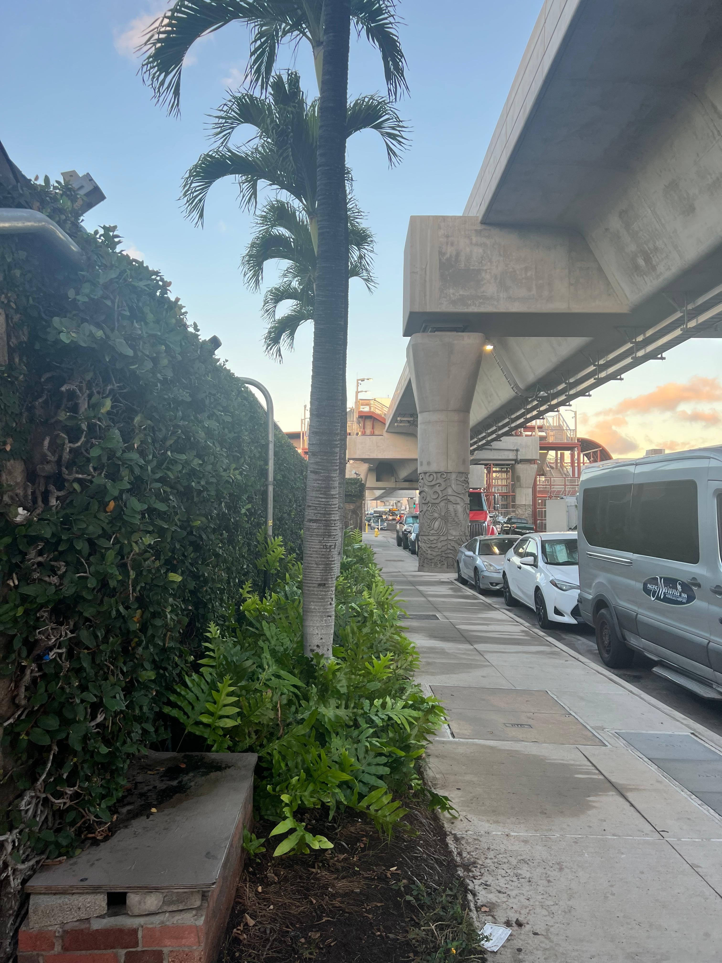 This is the front of hotel in some industial area