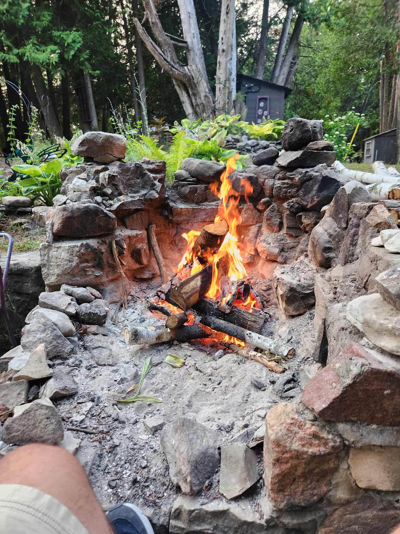 Fire in the evening