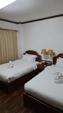 ツインベッド。大きさは必要十分