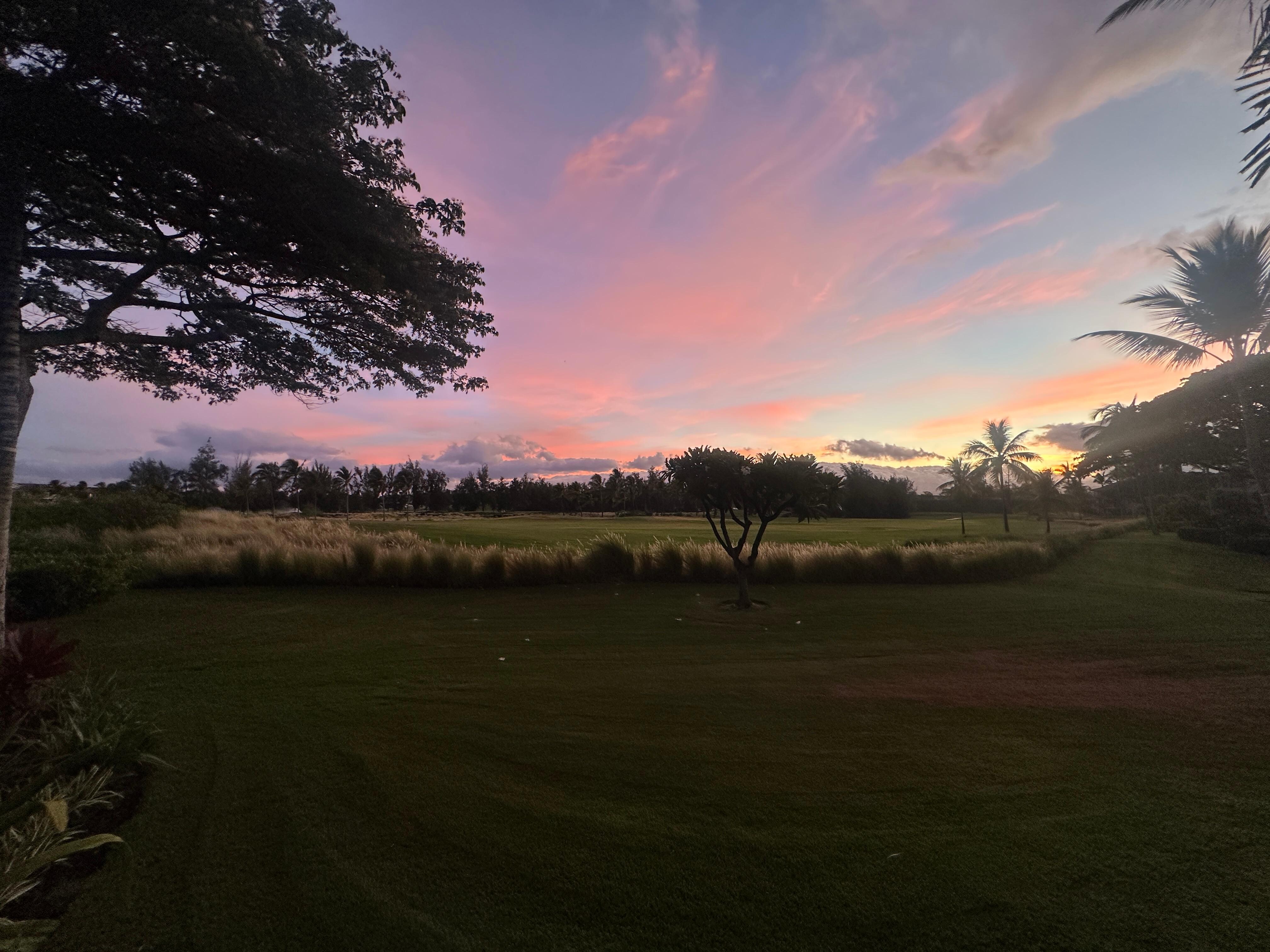 Sunrise from the lanai. 