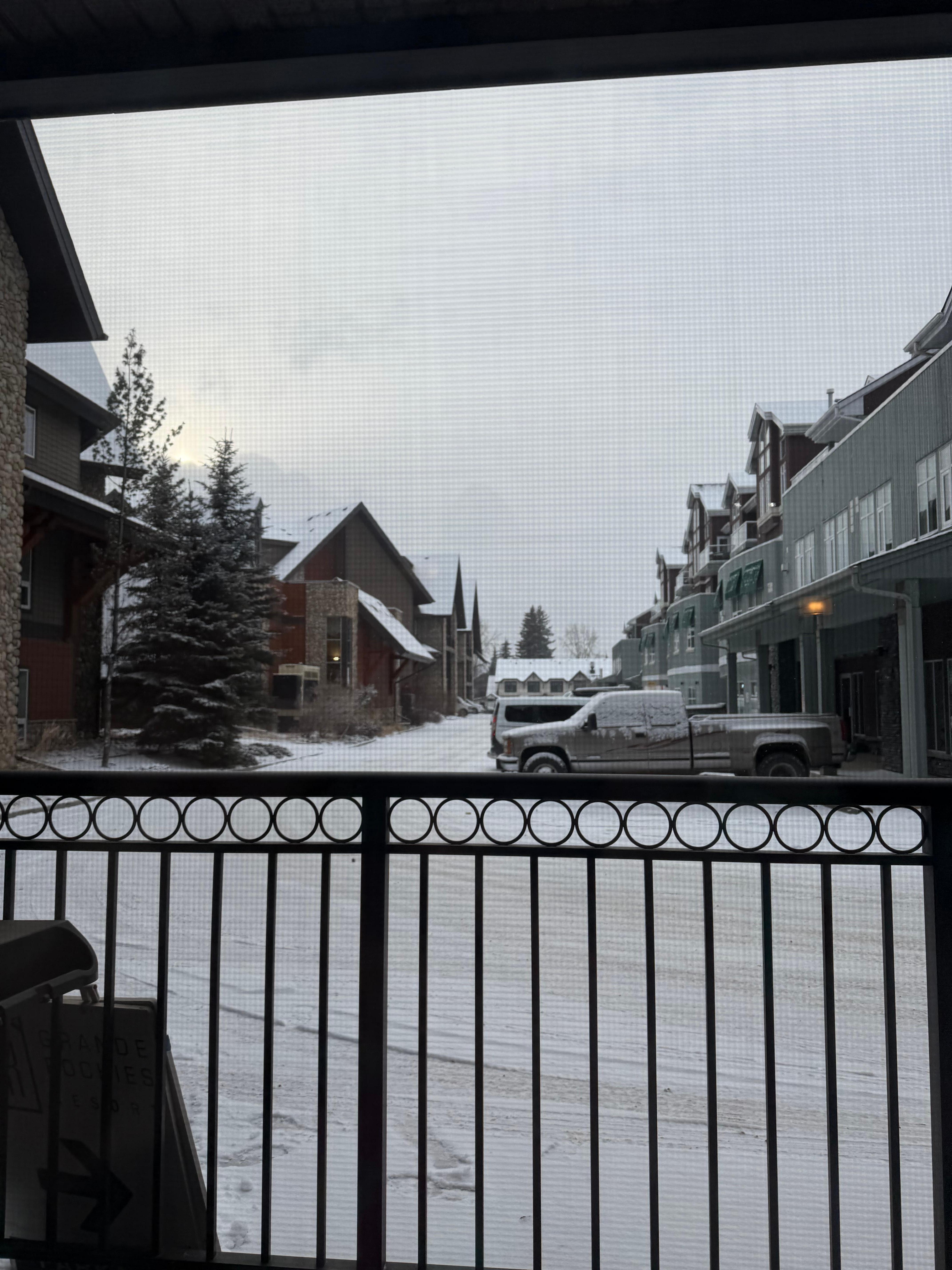 View from inside looking out the patio doors! 