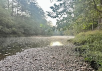 Looking east down the Little Missouri from the water’s edge.