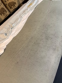 Bottom of fold out mattress