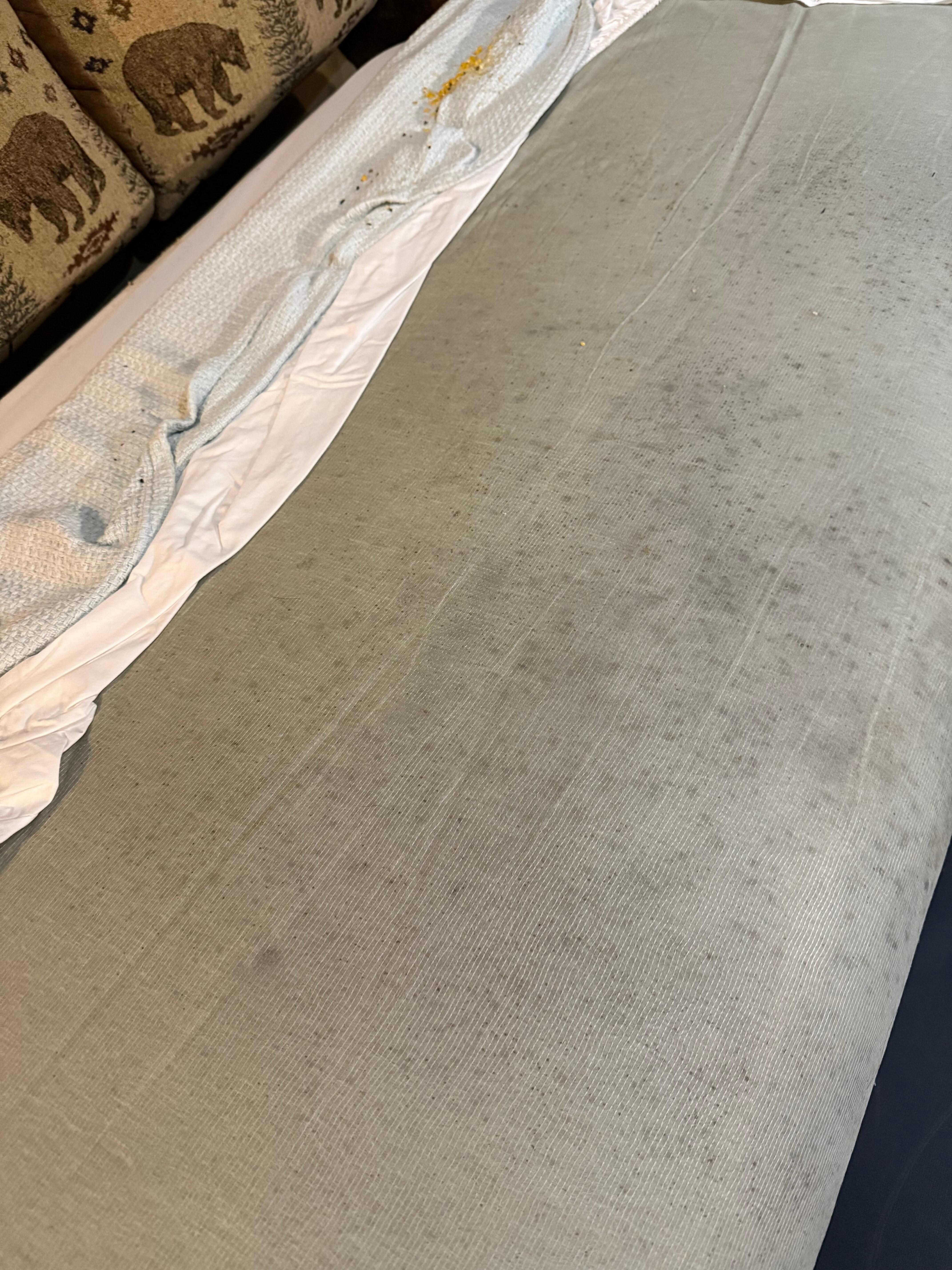 Bottom of fold out mattress