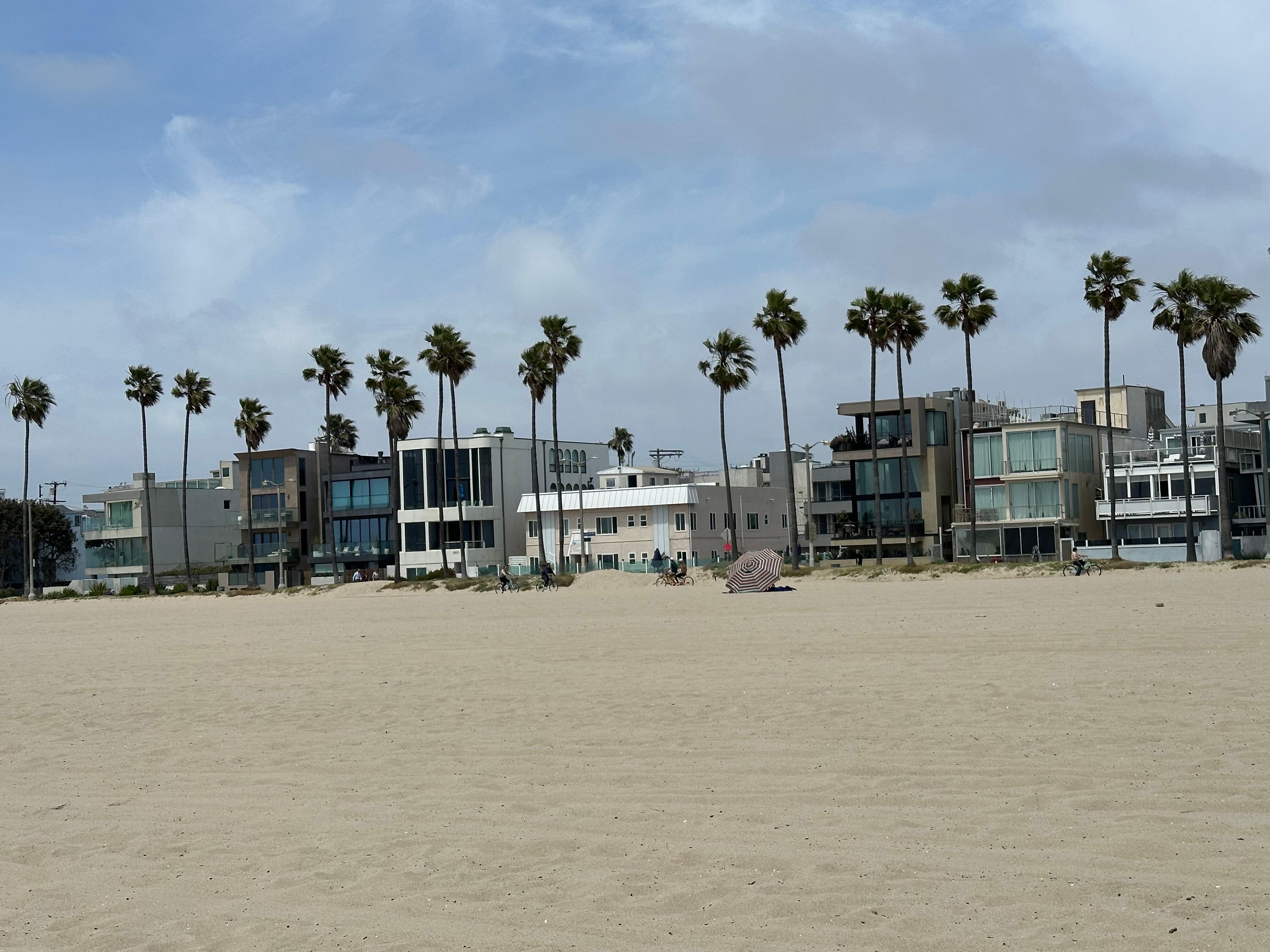 The hotel from the beach. 