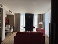 TV and sofa sectional (can be used as pull-out bed)