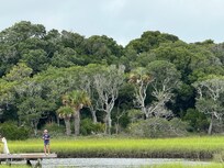 Fishing on the community dock.