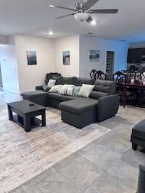 Our favorite the living room and dining space!! We were 9! And we had sooo much space! All rooms had tvs too kids got to see their own things too!