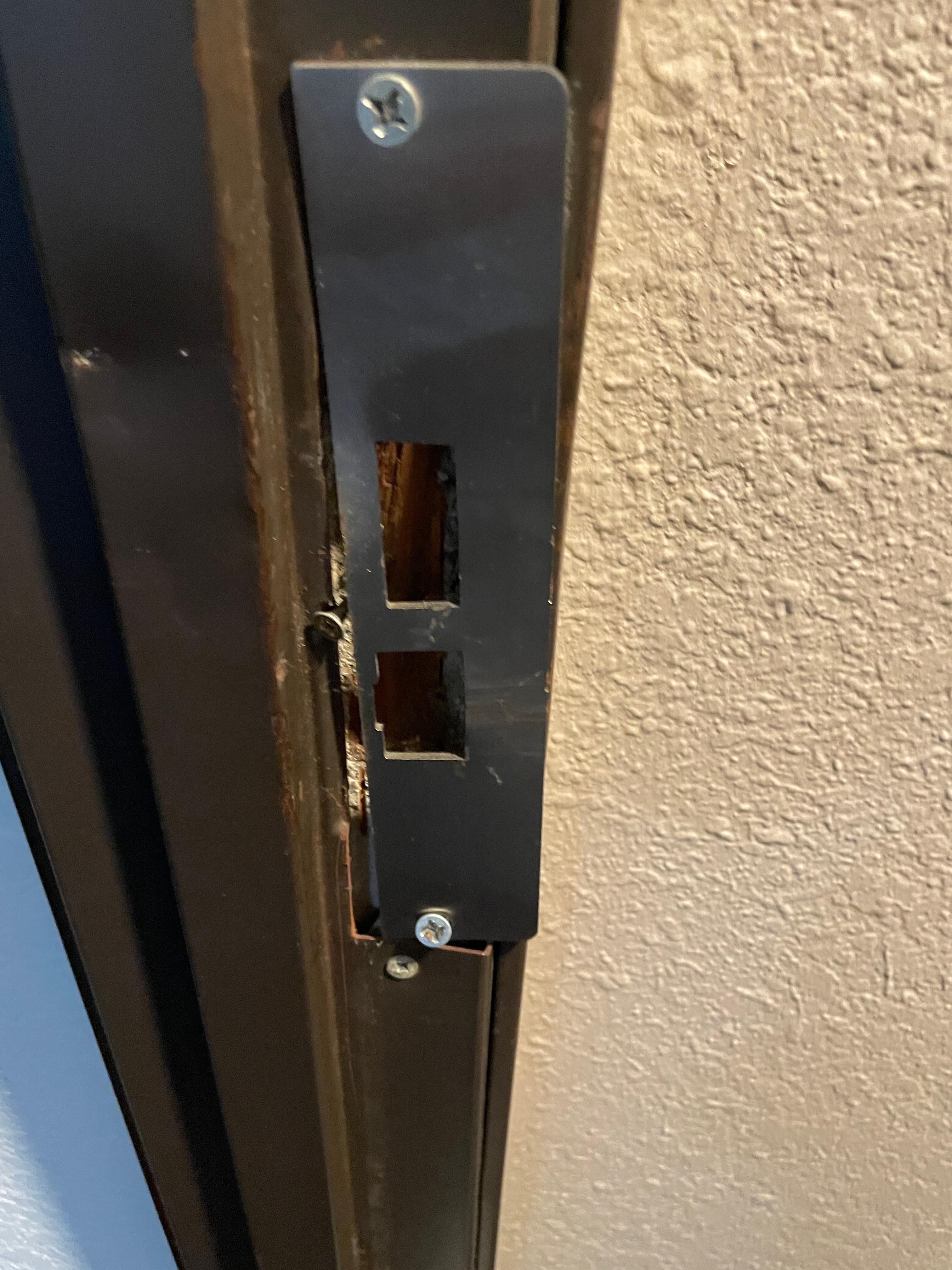 Broken door lock