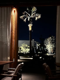 The view from the restaurant at night.. gorgeous !