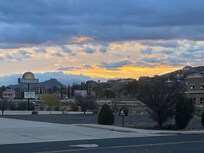 outside the hotel. Morning View.