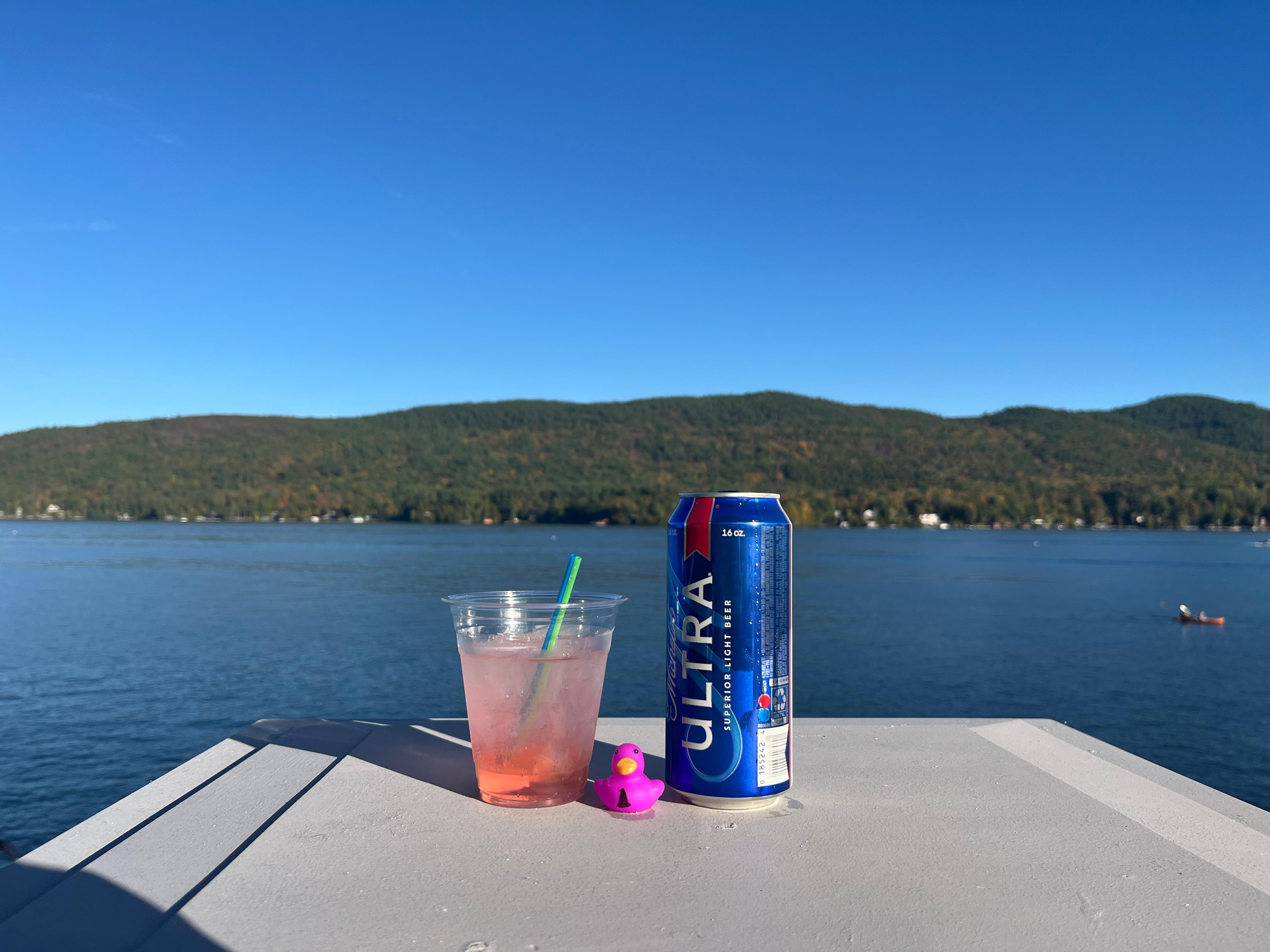 Happy hour at the Cabana bar lakeside
