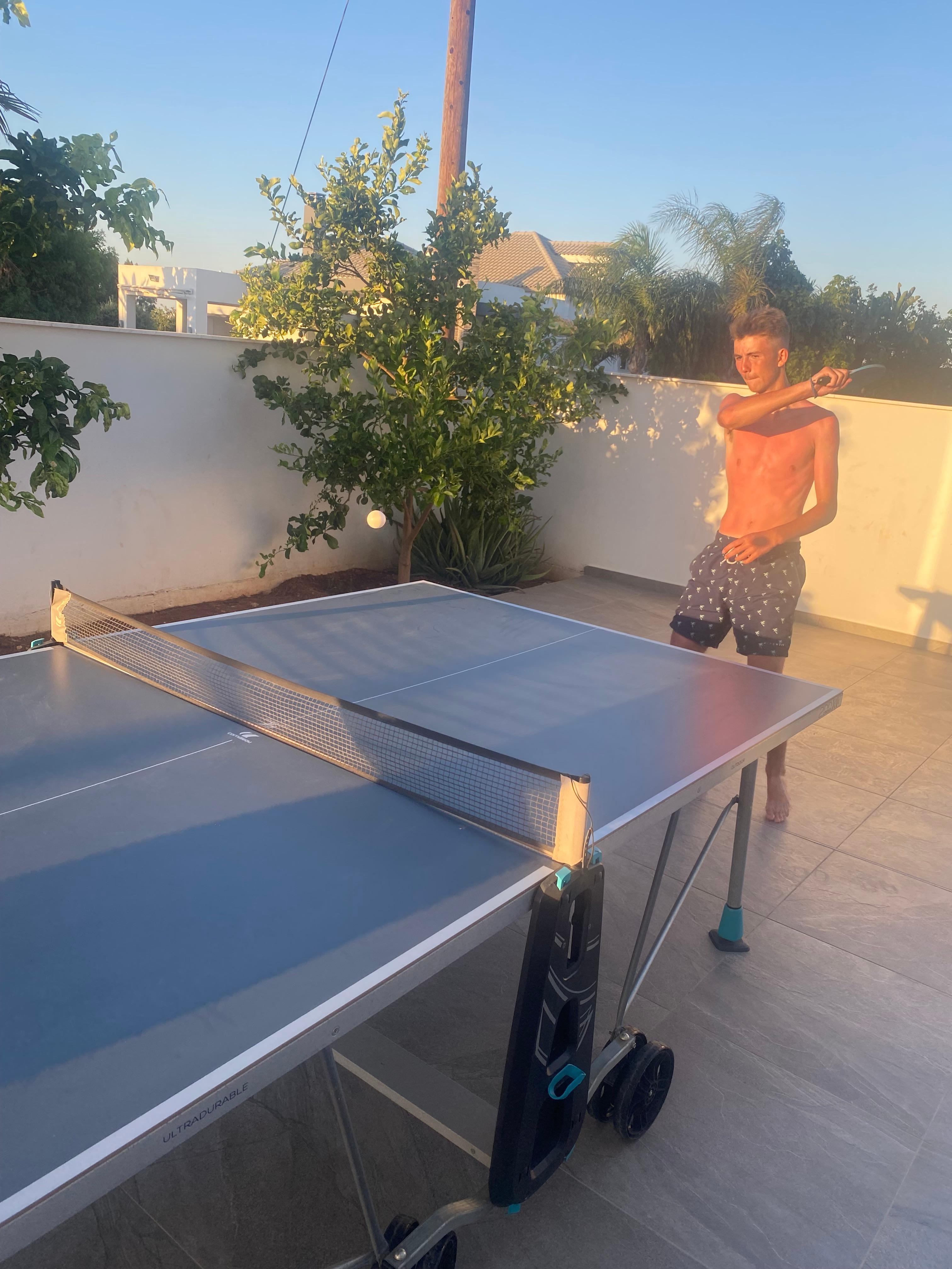 My youngest son who is 15 enjoyed playing table tennis