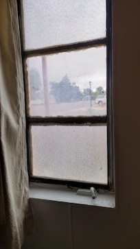 The window was dirty, disgusting, and wouldn't open.