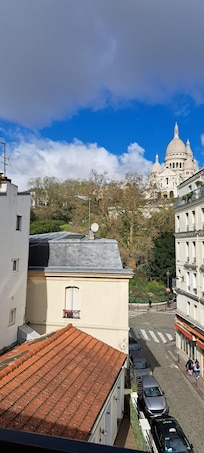 View from our room on a cloudy day