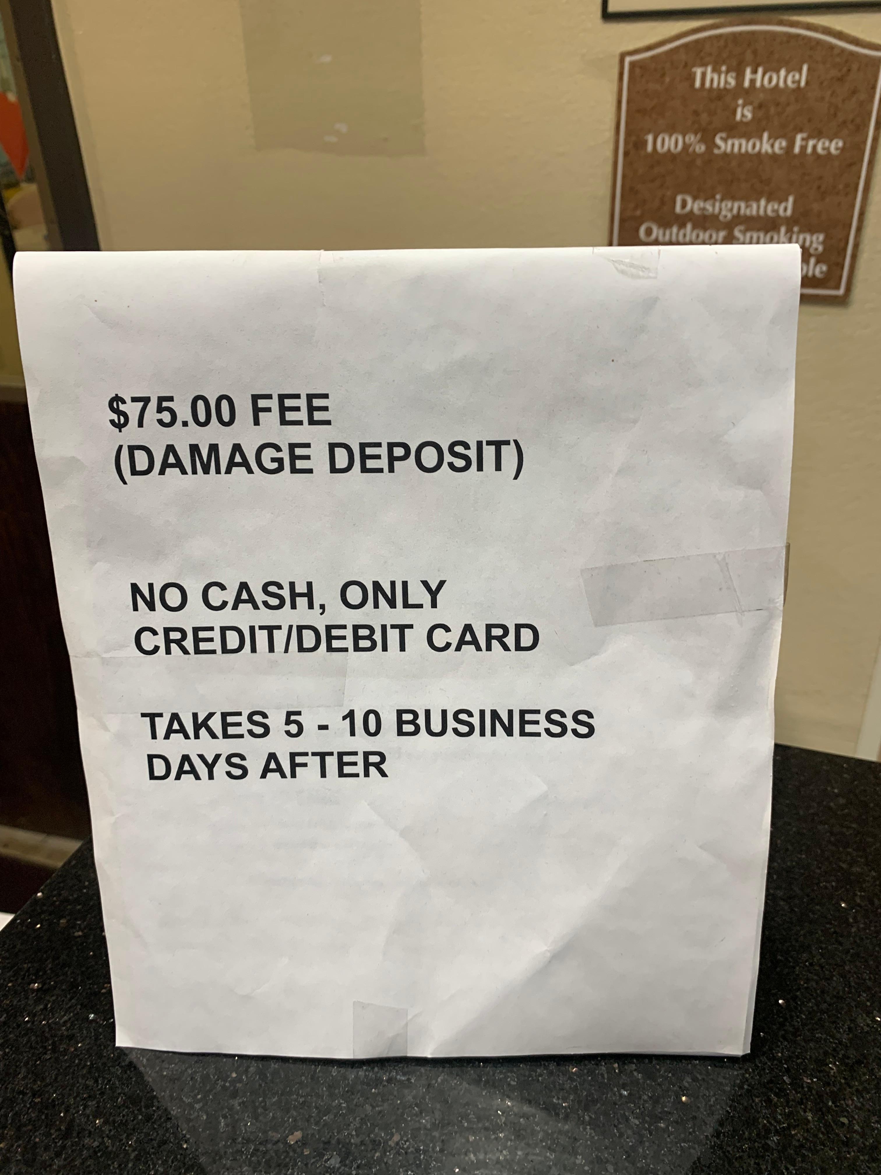 Leave it out of listing but hit ‘em with this after booking is evil