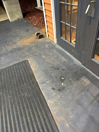 The entryway looked like this for three days