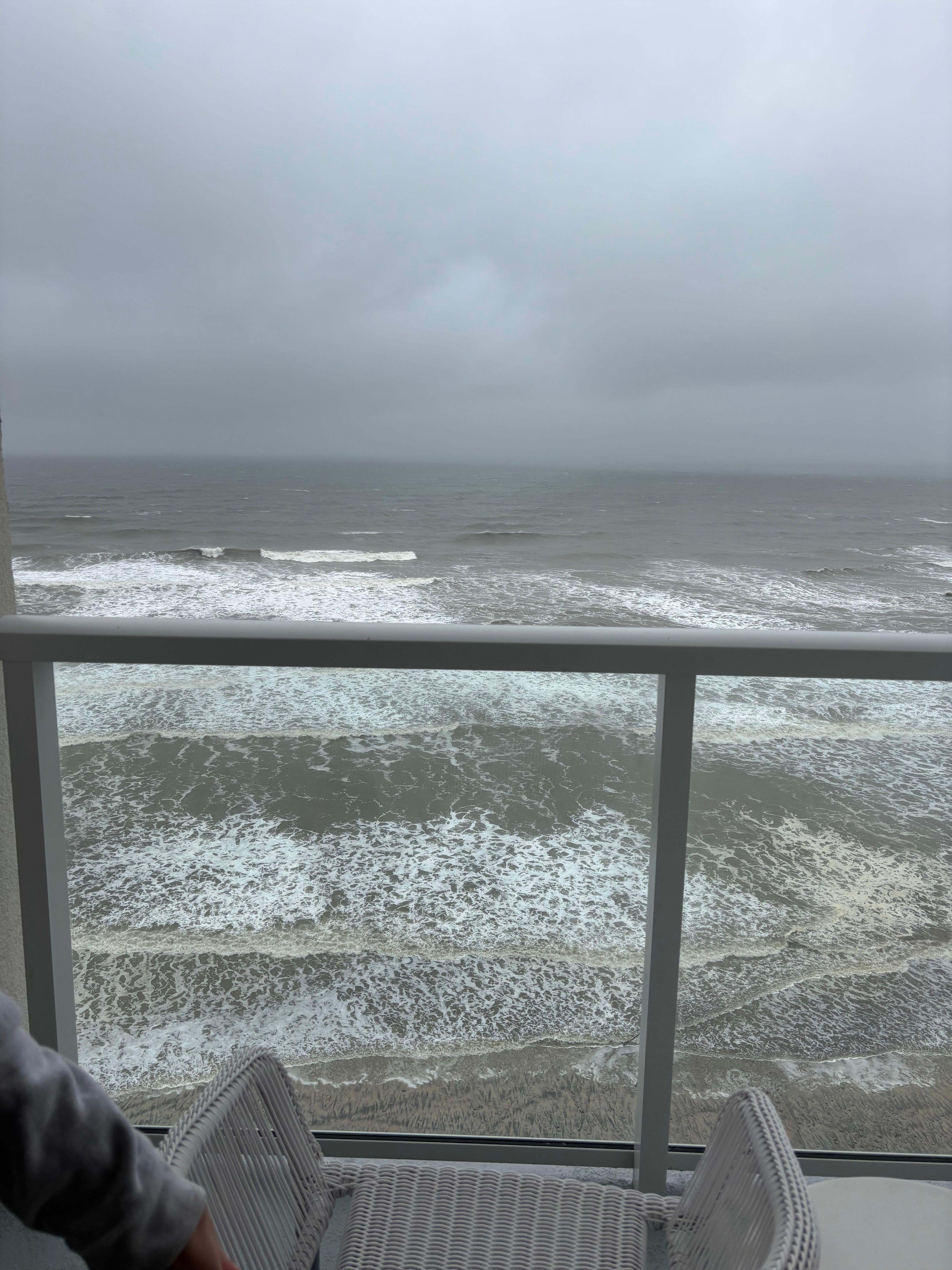  View from our room’s balcony 