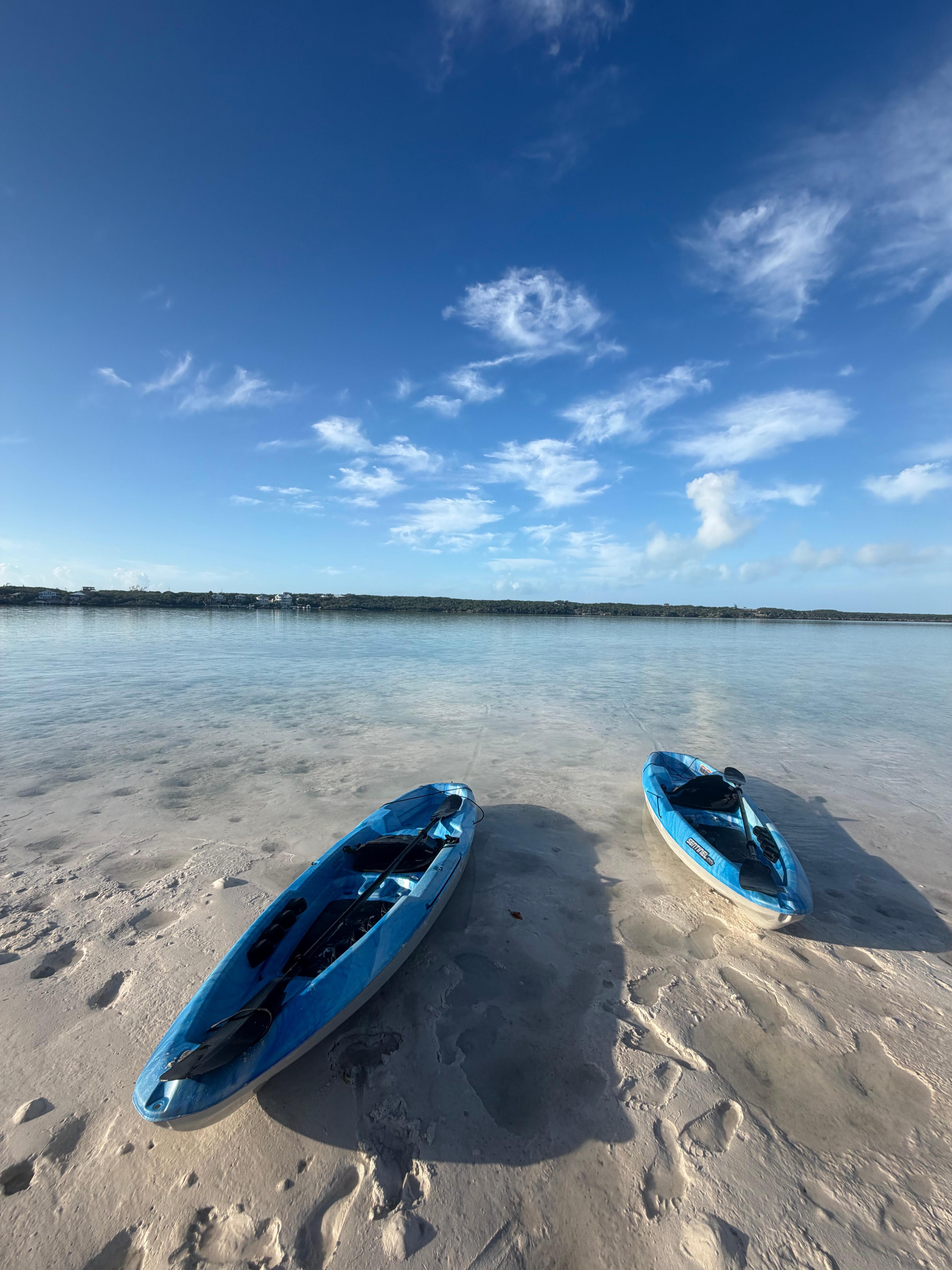 Kayaks included with the house