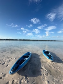 Kayaks included with the house