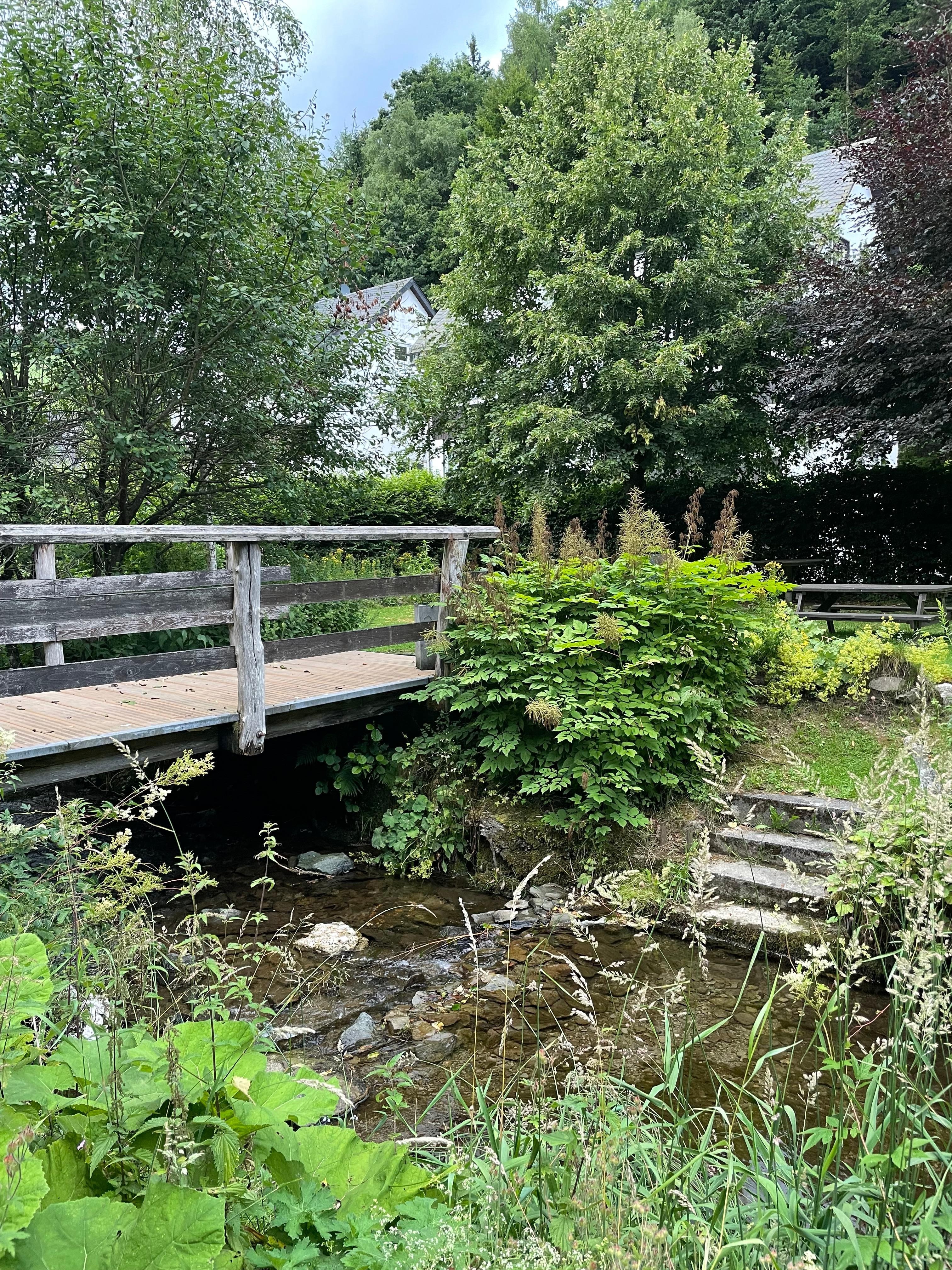 Ein Bachlauf durch  den tollen Garten