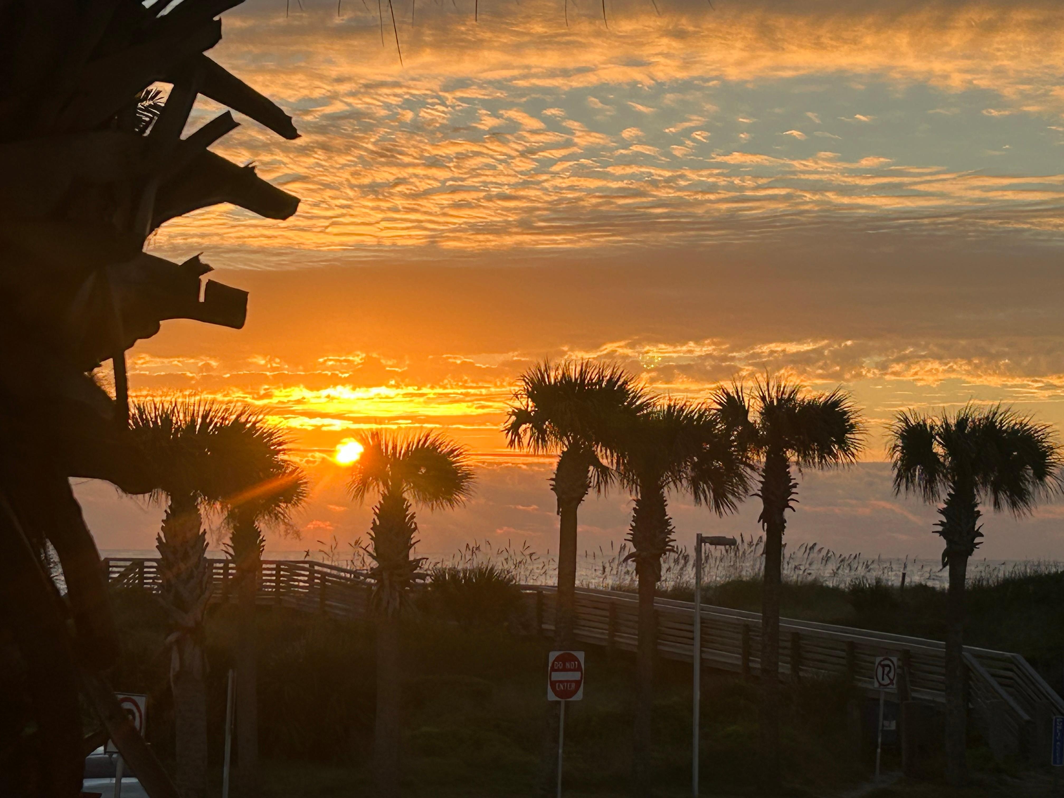 Sunrise from 1st floor balcony 