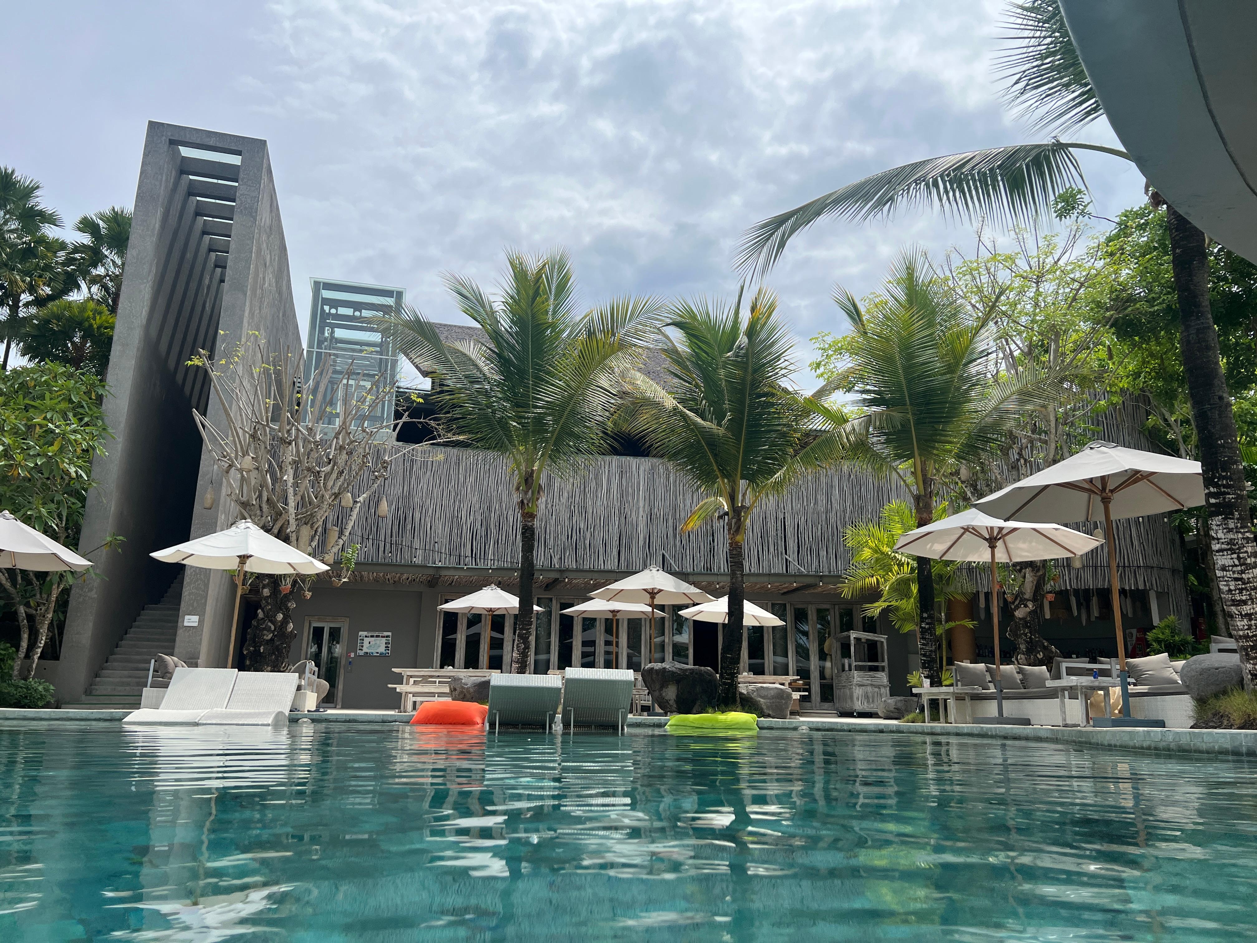 Main pool and restaurant area
