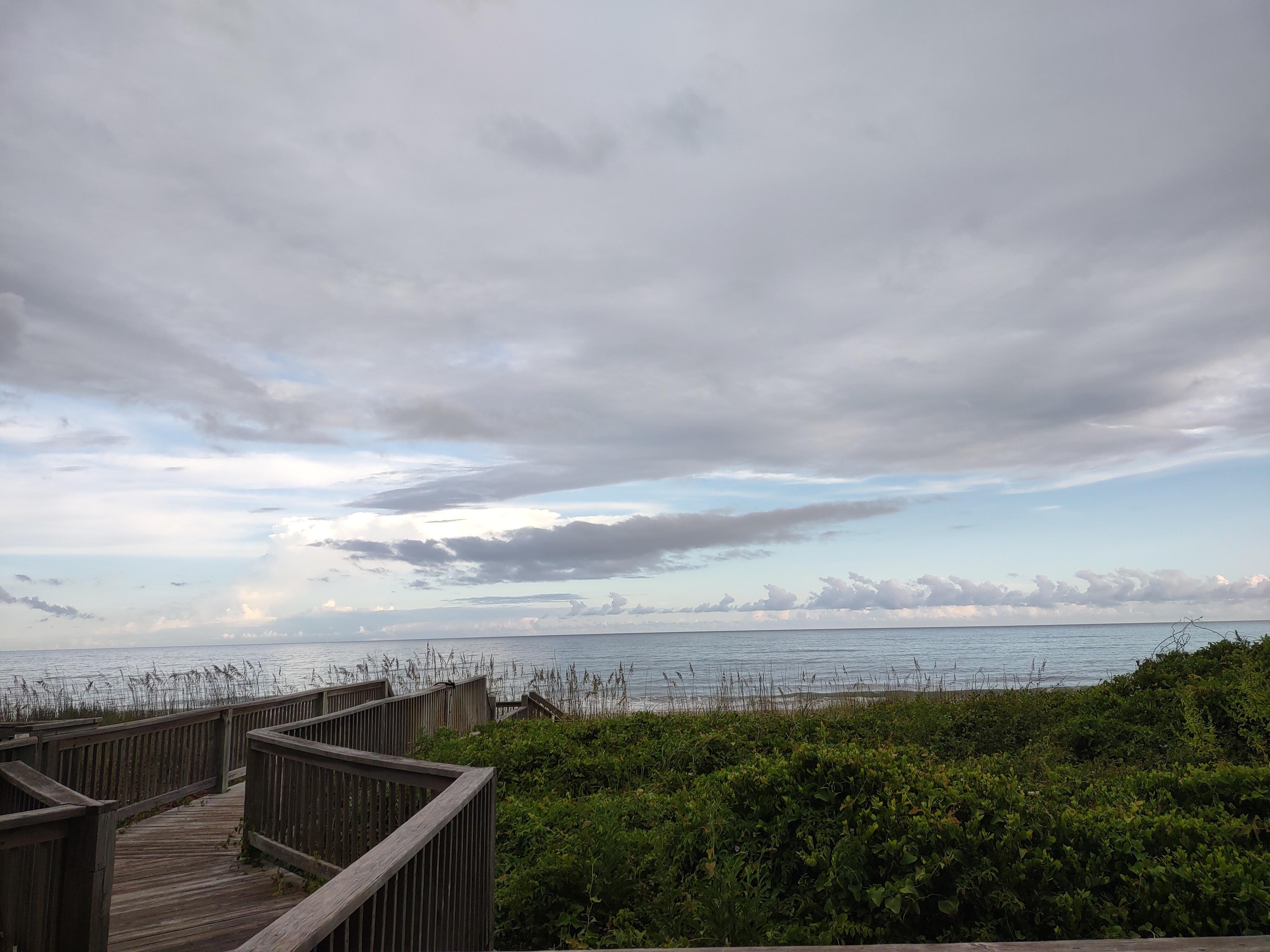 Looking out to the beach from the short walkway! 