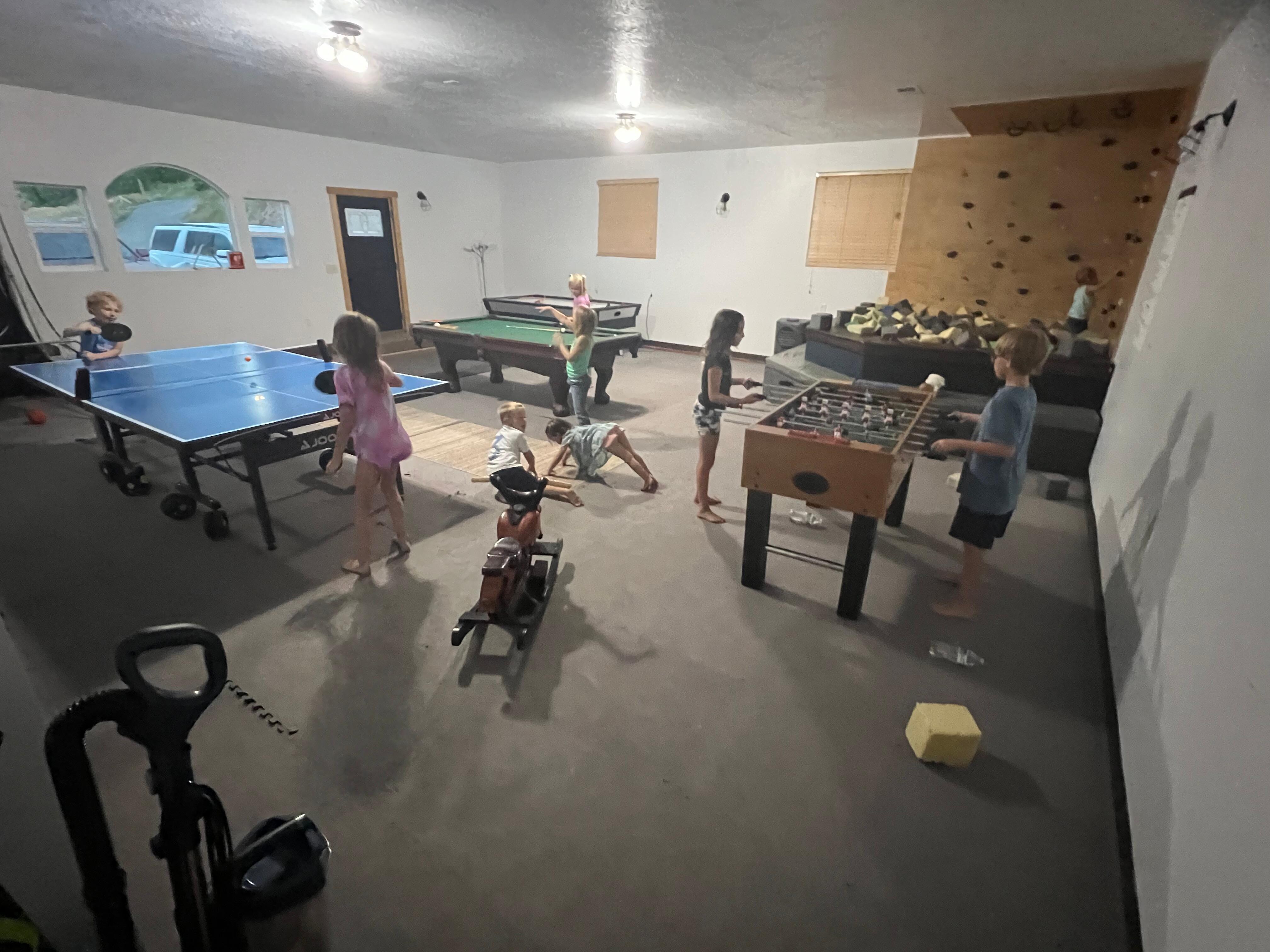 Game room was awesome- the initial draw really to booking. Gave adults a lot of free time knowing they were contained and busy playing. 