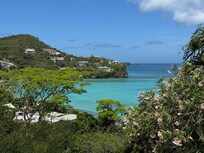 View of the bay the property is located on. Very private location by BBC beach, but still has good proximity to Grand Anse as well.