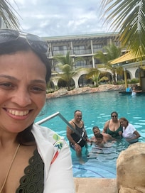 Enjoying the pool