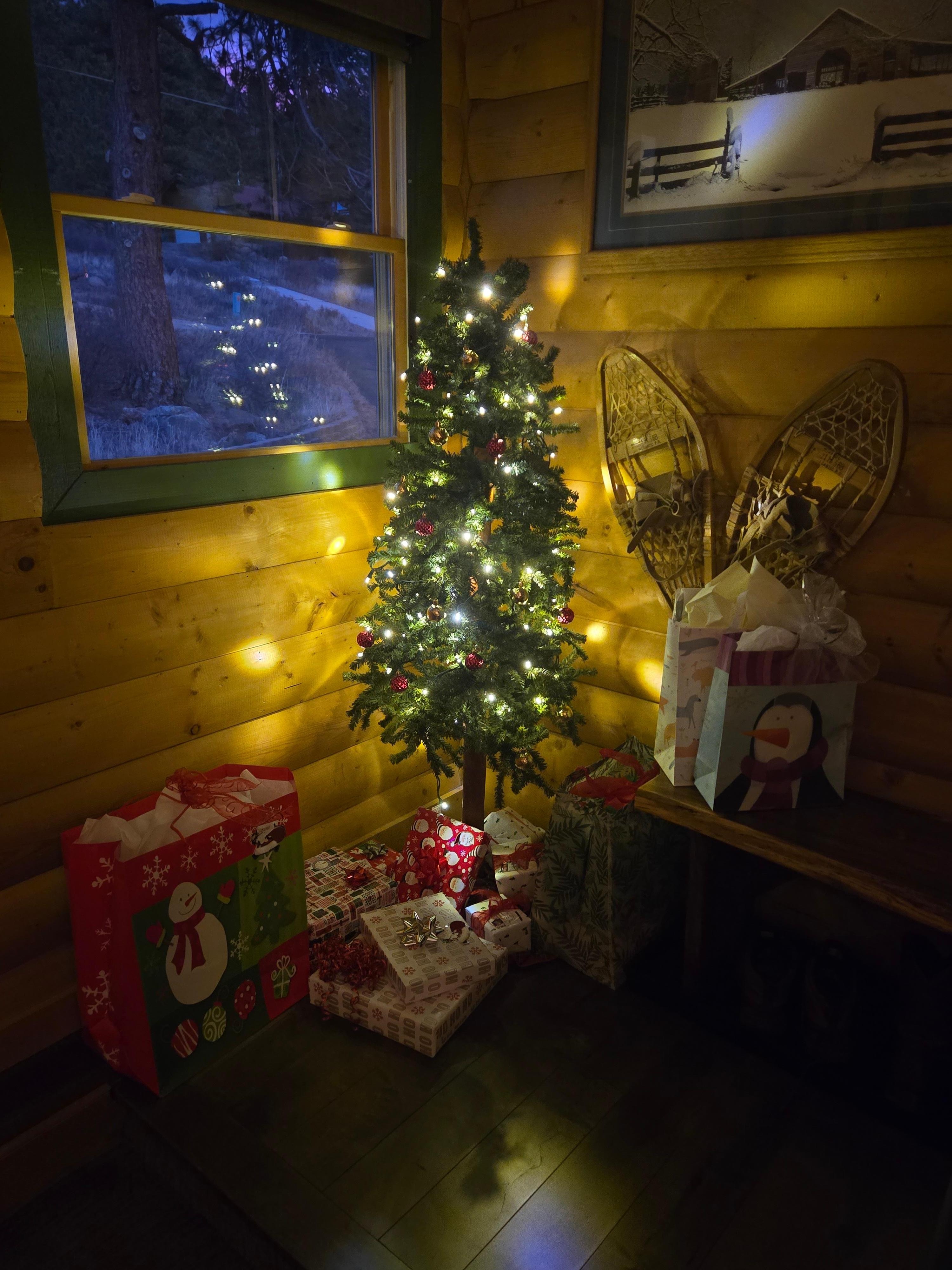 Christmas decorations dotted the home.