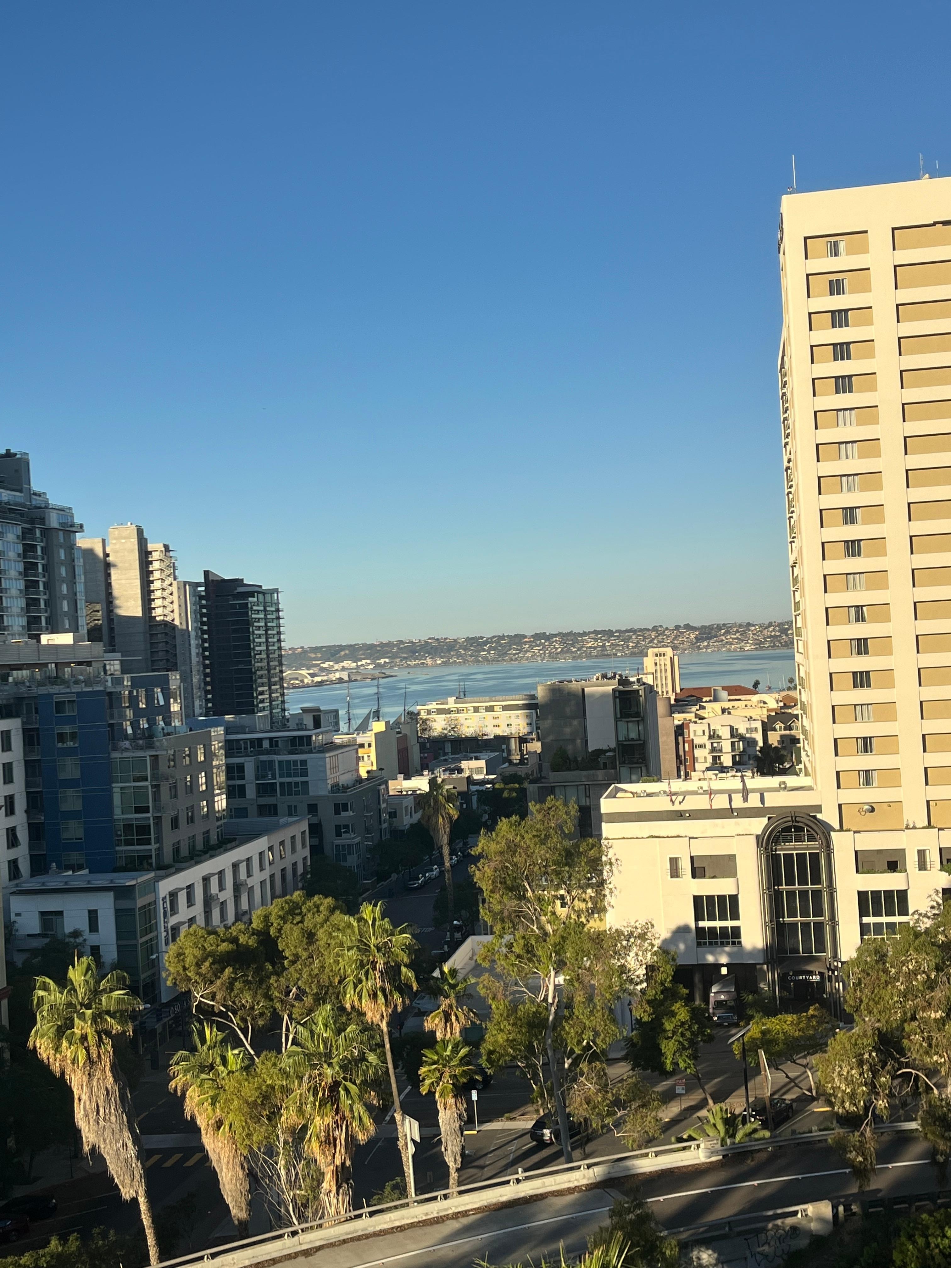 View from King bed bay view