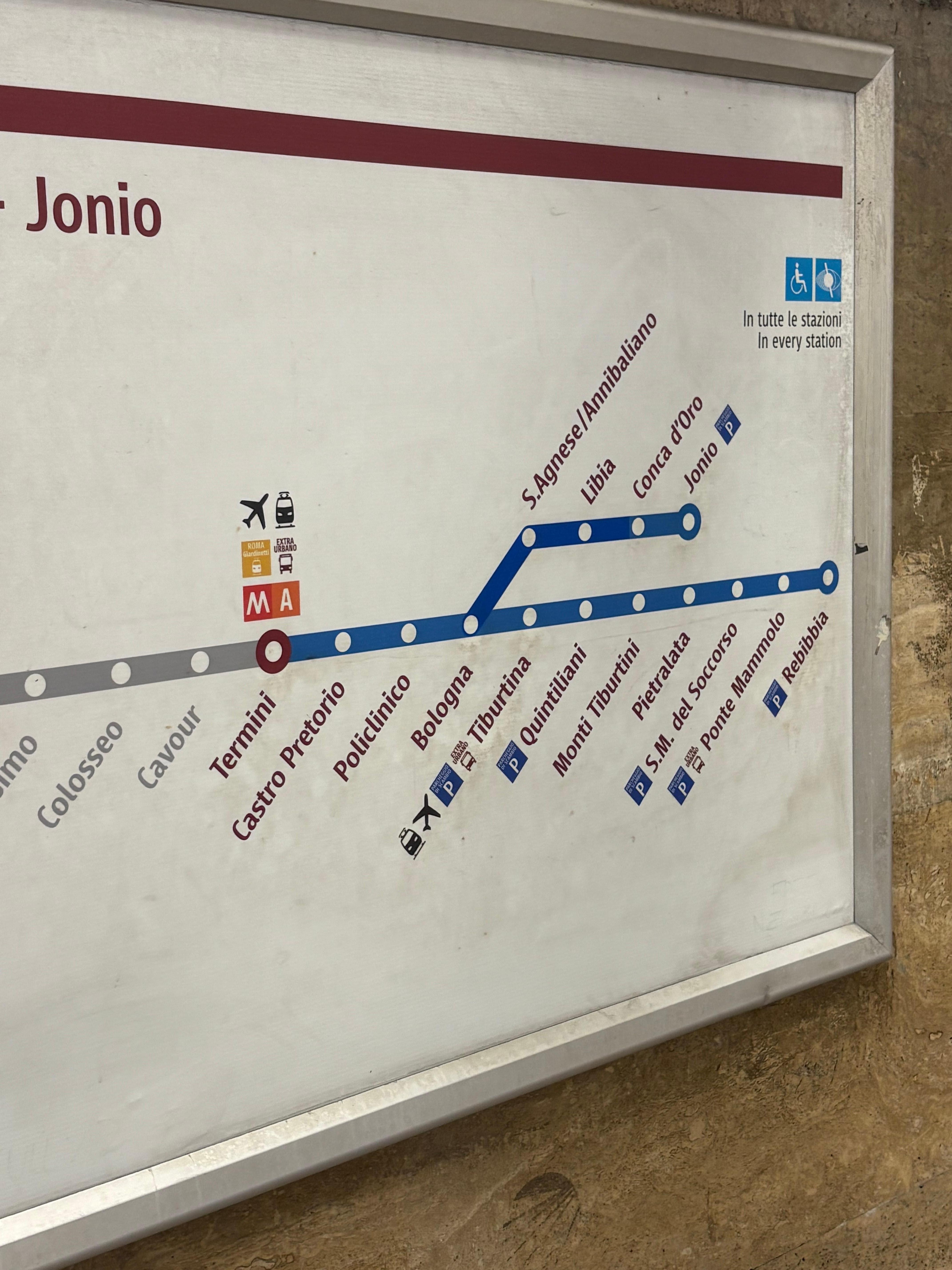 Libia station is the closest, 5 min walk away