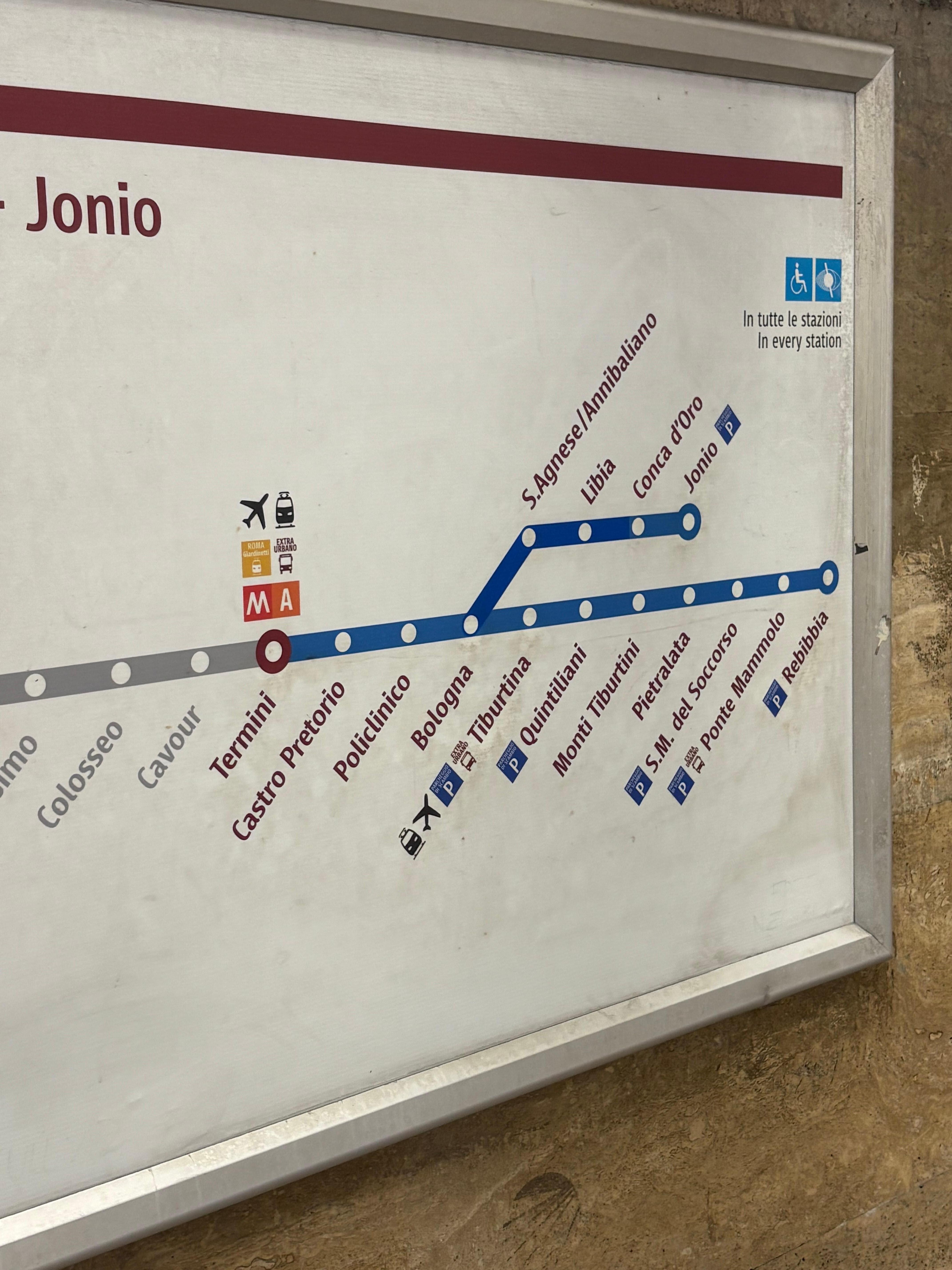 Libia station is the closest, 5 min walk away