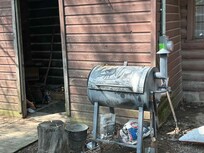 Garbage everywhere, grill was caked in grime.