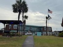 View of building where room located