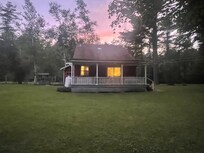 Sunset over the house