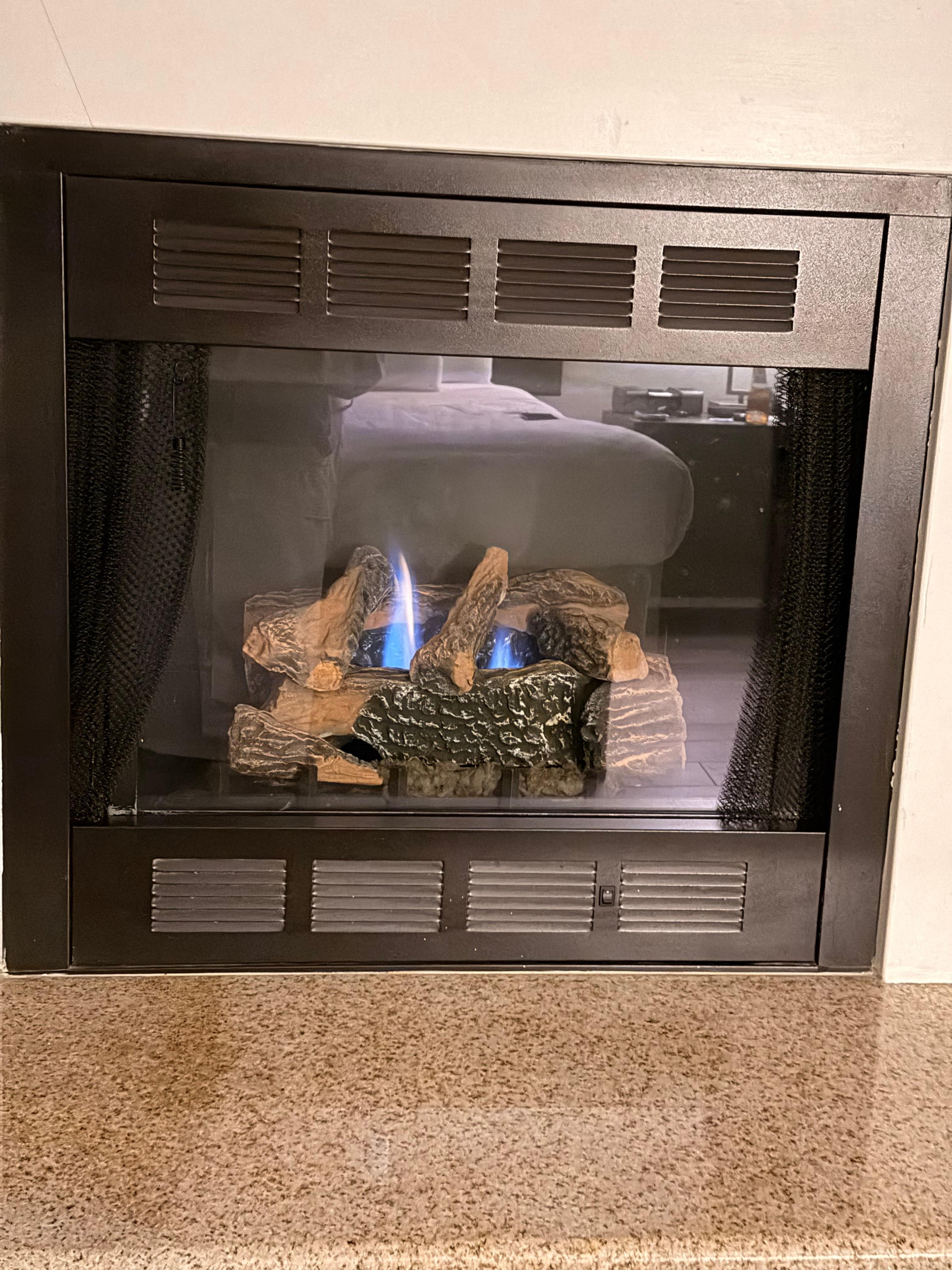 Chimenea dentro de la habitación 