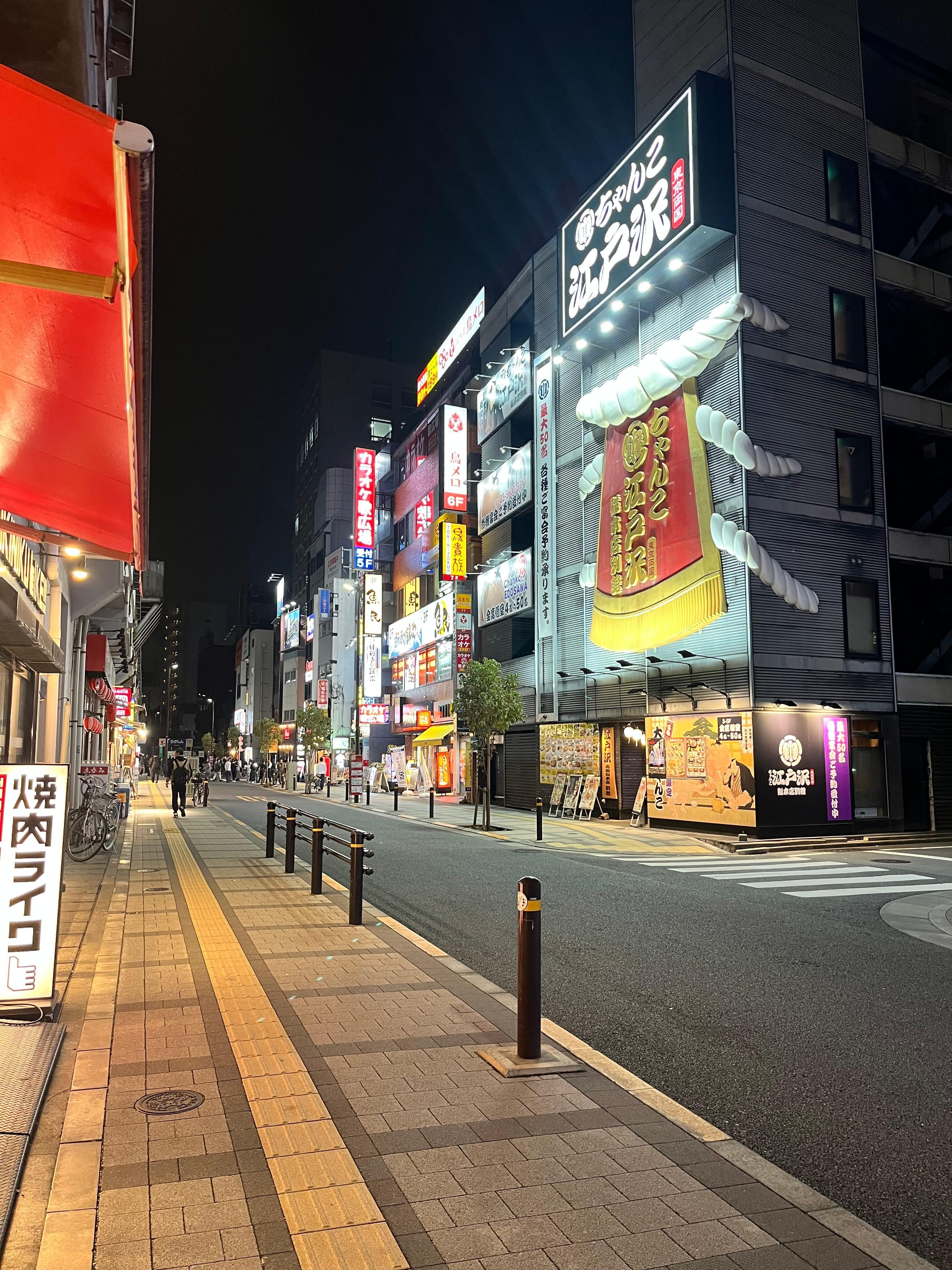 Ryogoku street with all the good spots to eat
