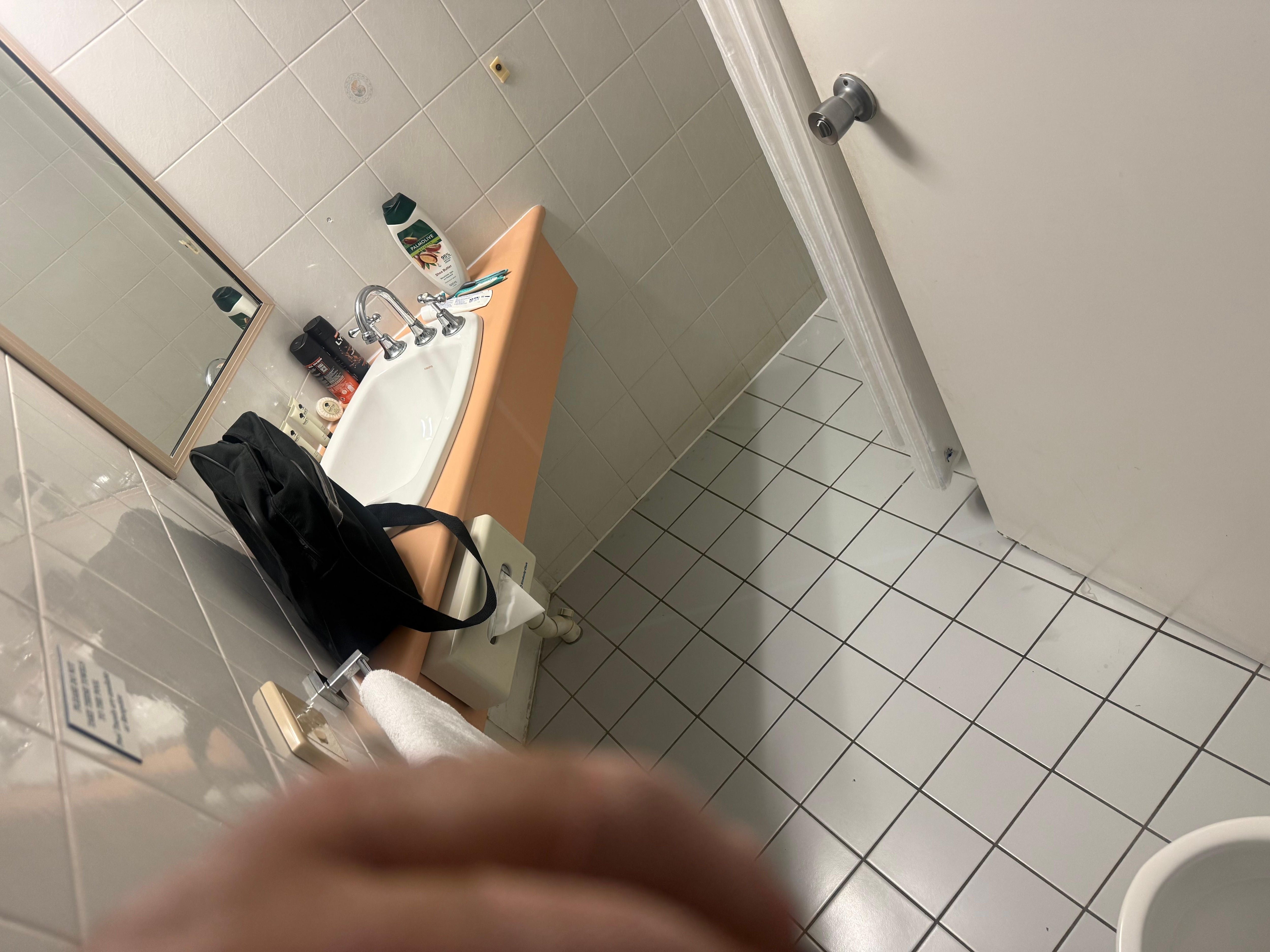 Can’t move in the closet/shower/toilet