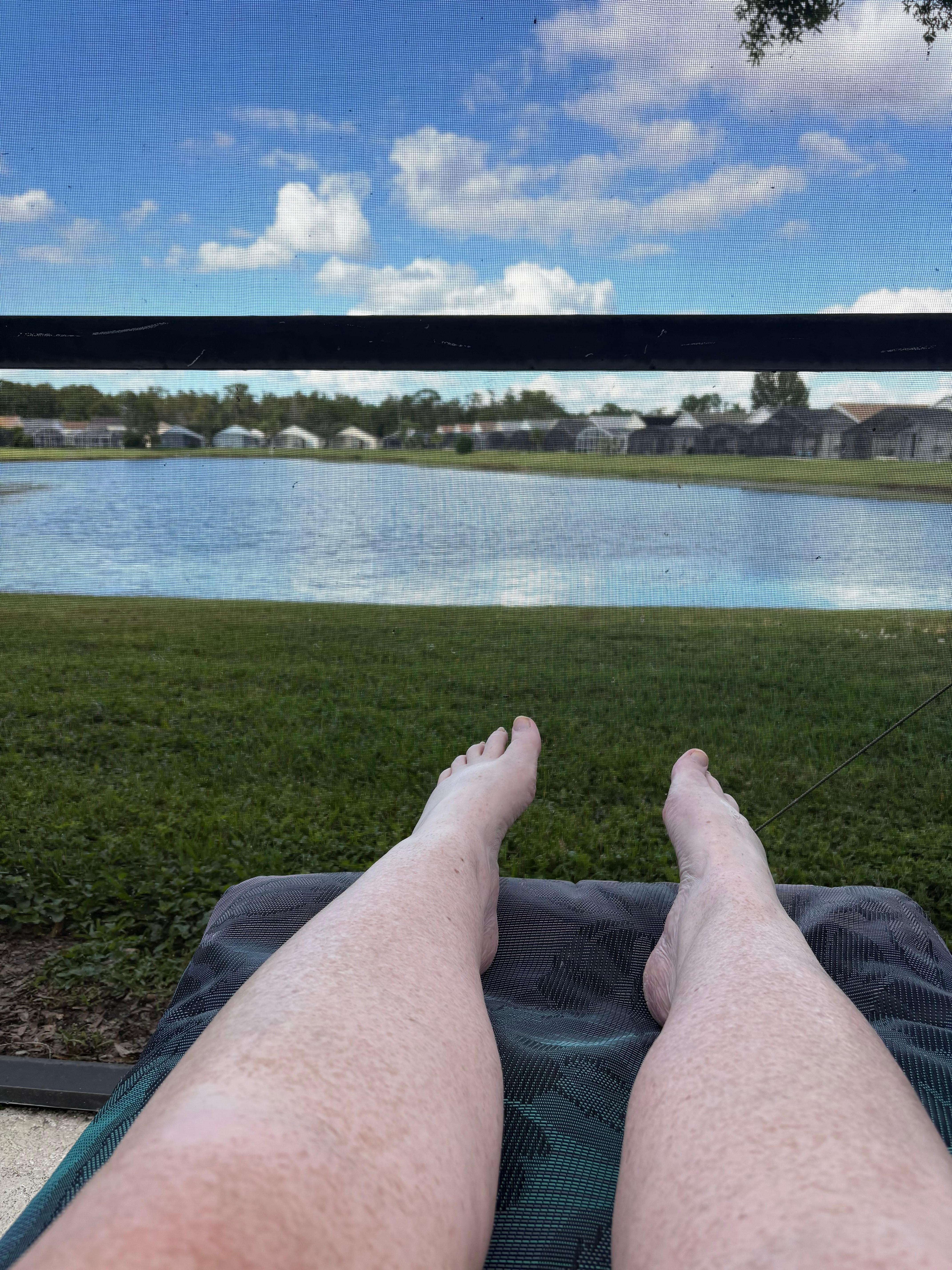 View lounging from the sunbed.