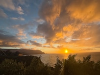 Sunset on the golf course, right behind the condo.