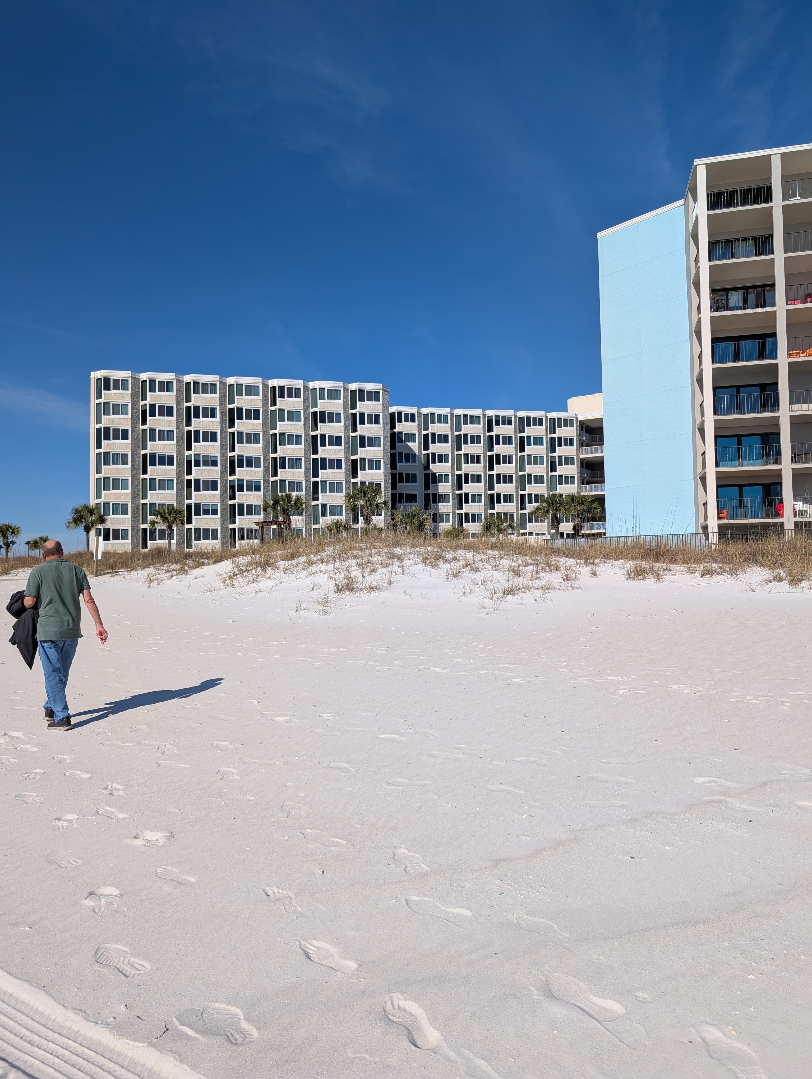 View of condo from the beach