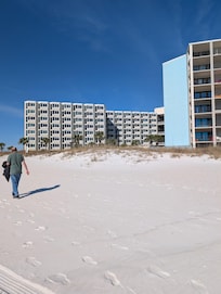 View of condo from the beach