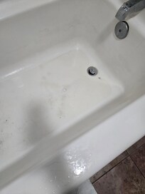 Stepped into the tub and the filth from the floor was incredible.