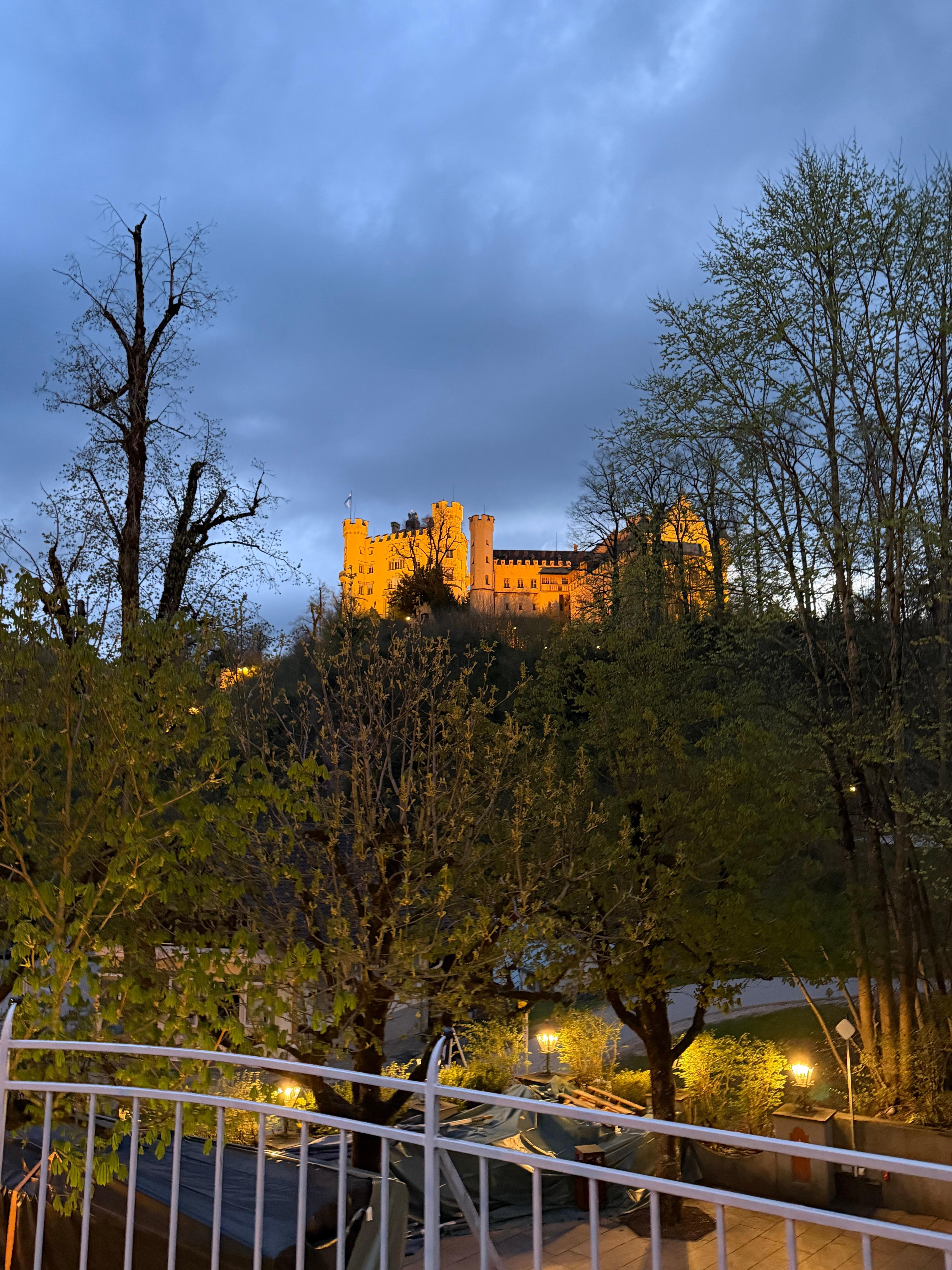 Hohenschwangau Castle view from our balcony