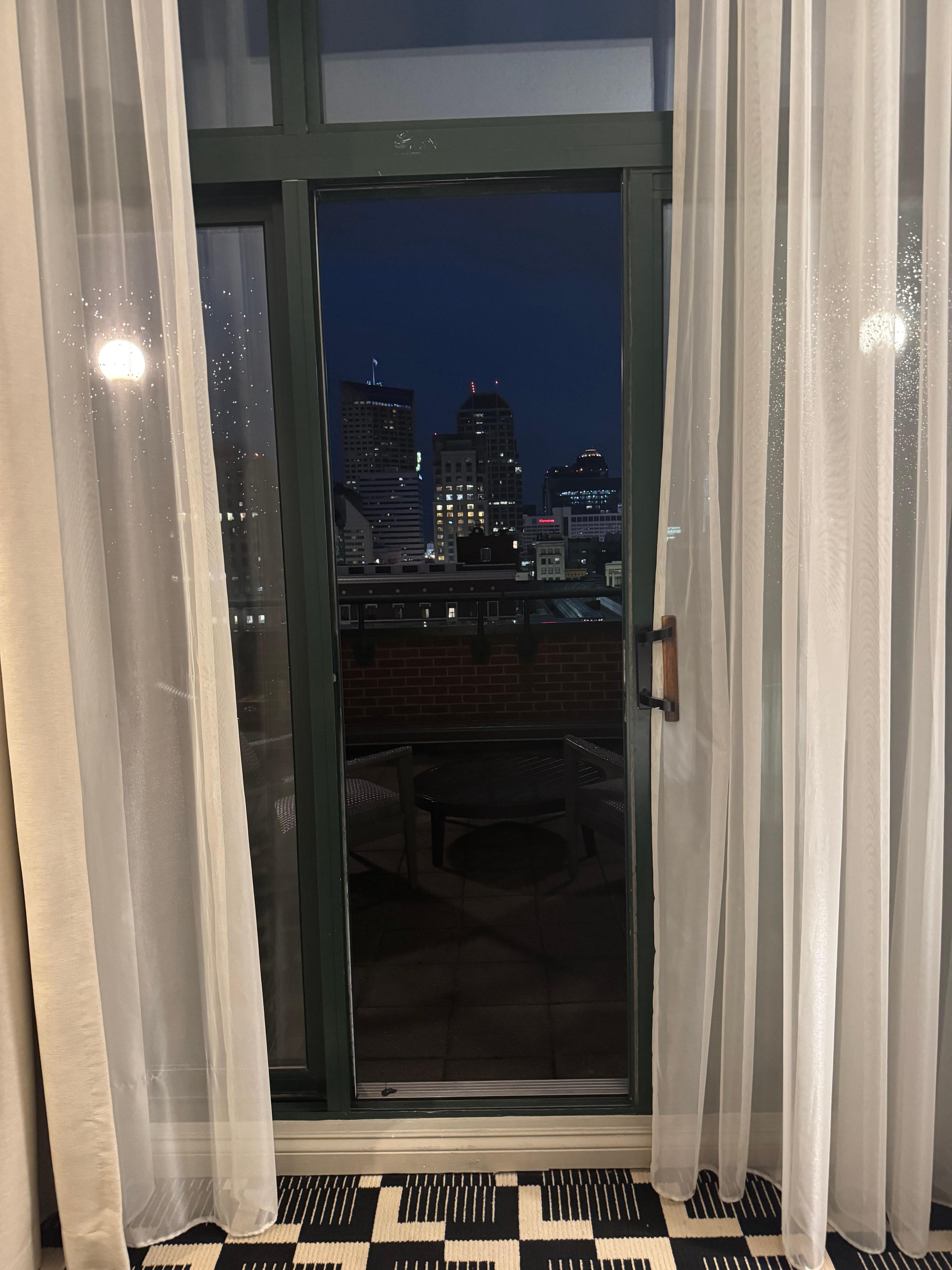 Enjoying the view and breeze from the balcony!!