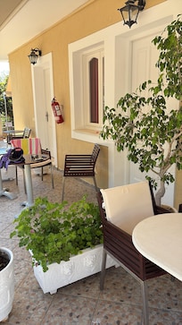 Lovely terrace to sit quietly and in the shade outside the apartment