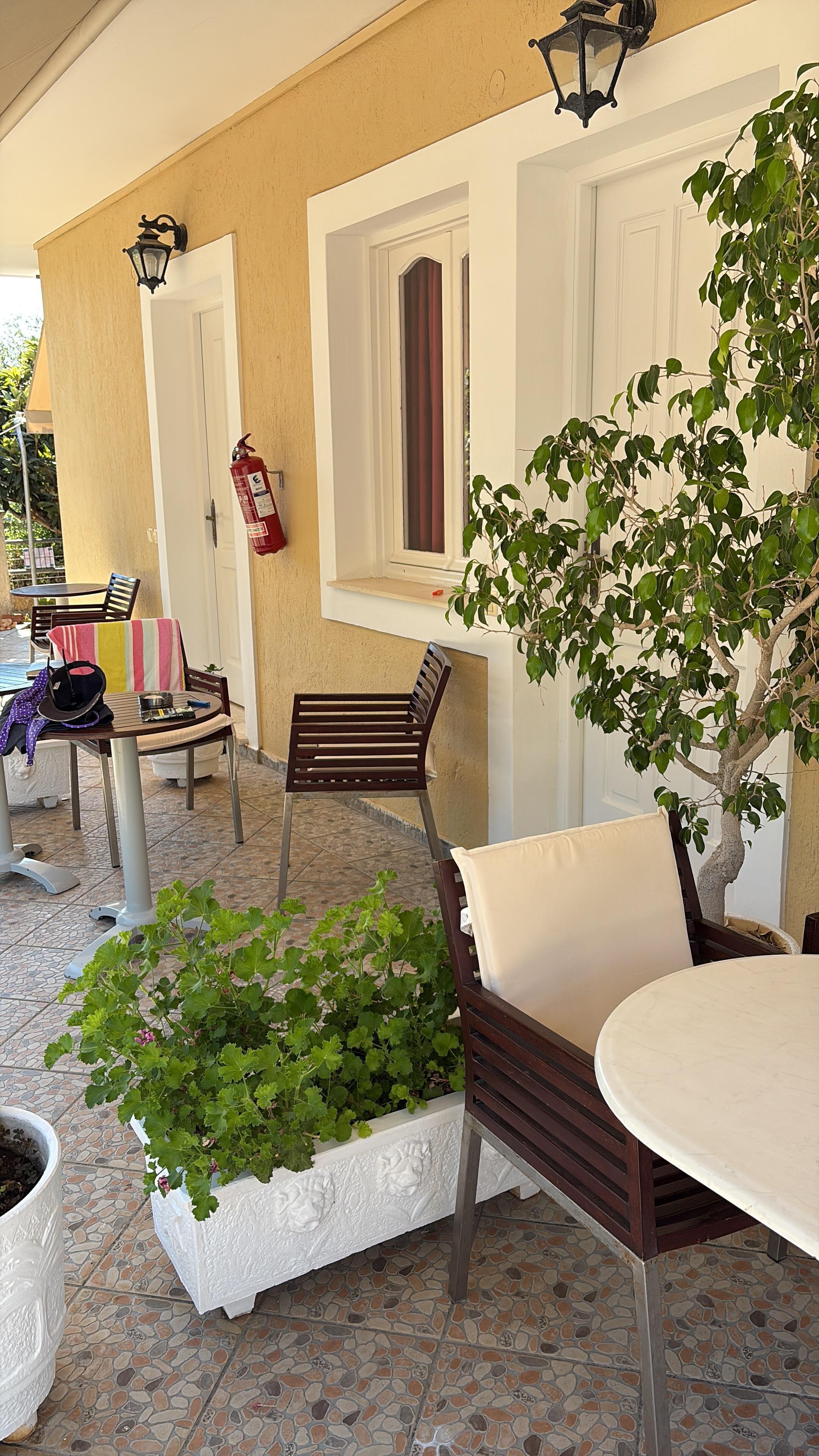 Lovely terrace to sit quietly and in the shade outside the apartment